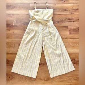 Banana Republic Yellow and White Striped‎ Jumpsuit